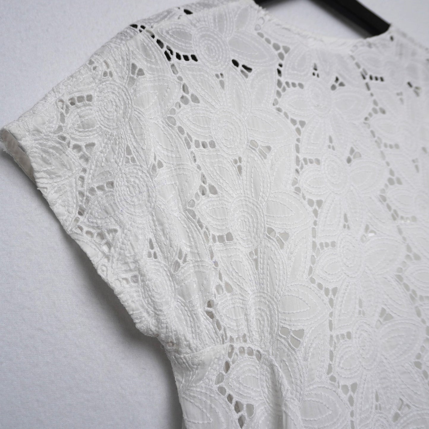 Merlette Ballou Floral 100% Cotton Eyelet Minidress XXS