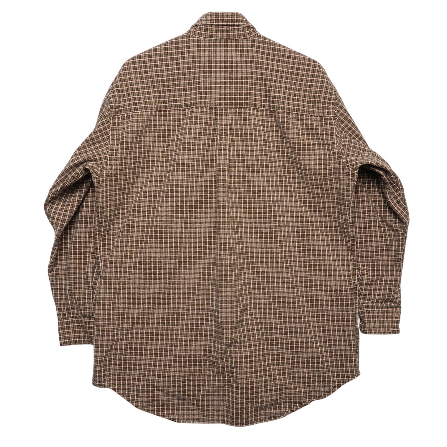 Newton Trading Co Shirt Mens M Green Brown Plaid Button Down Long Sleeve Casual