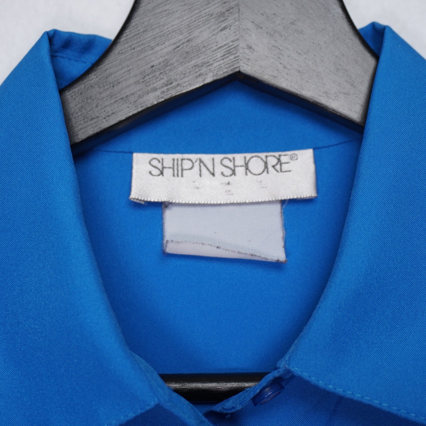 Vintage Women's Western Style Embroidered Electric Blue Blouse