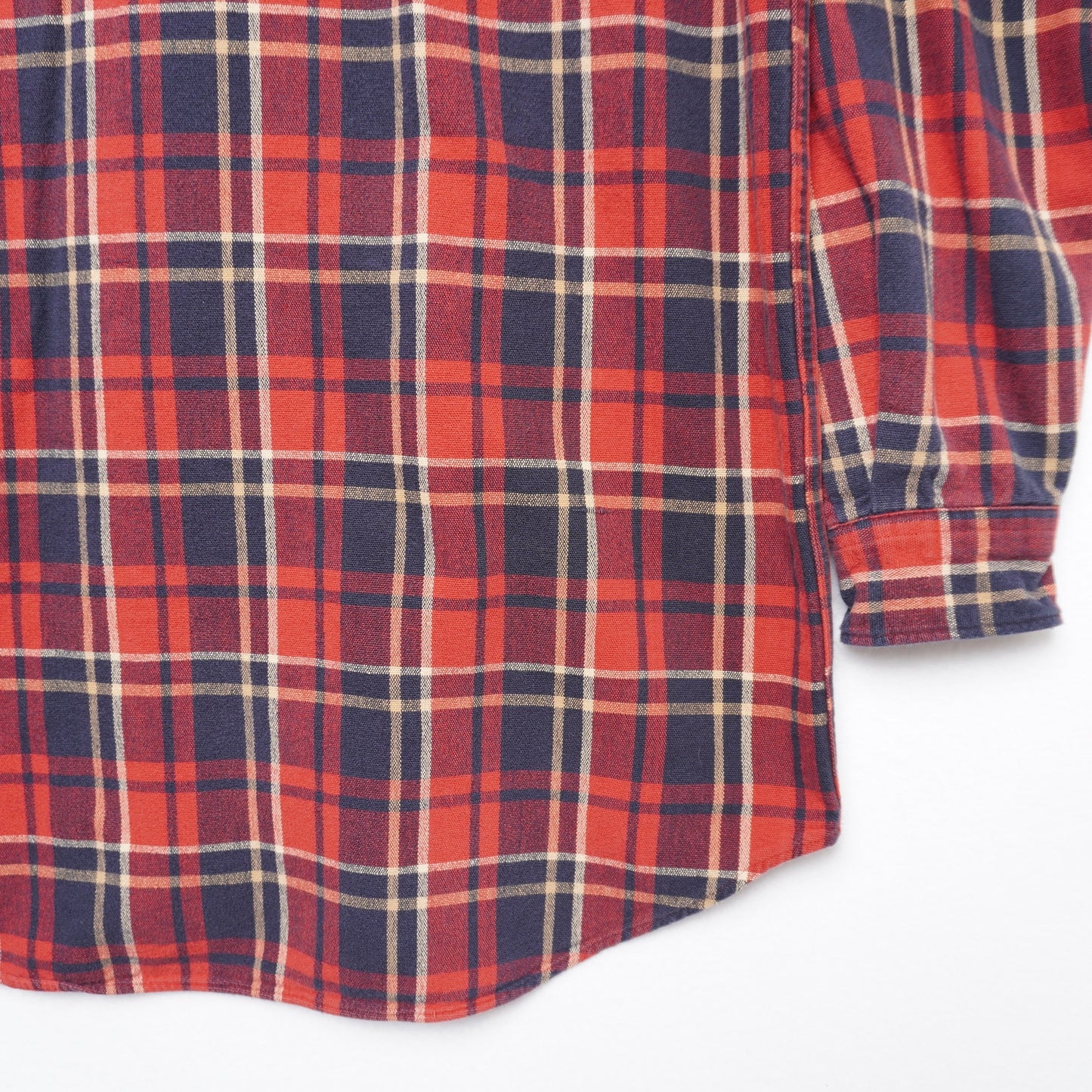 Abercrombie & Fitch Red/Navy Plaid Authentic Chamois Shirt Men’s M Heavy Flannel