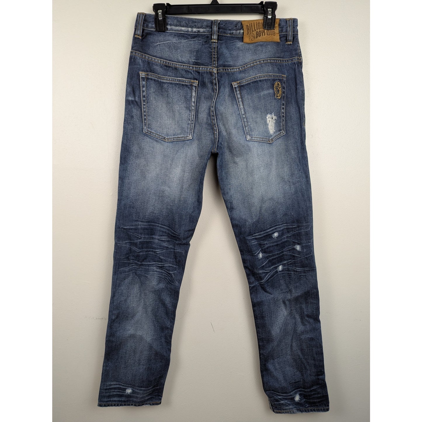 Billionaire Boys Club Straight Fit Blue Jeans 32x34 Distressed