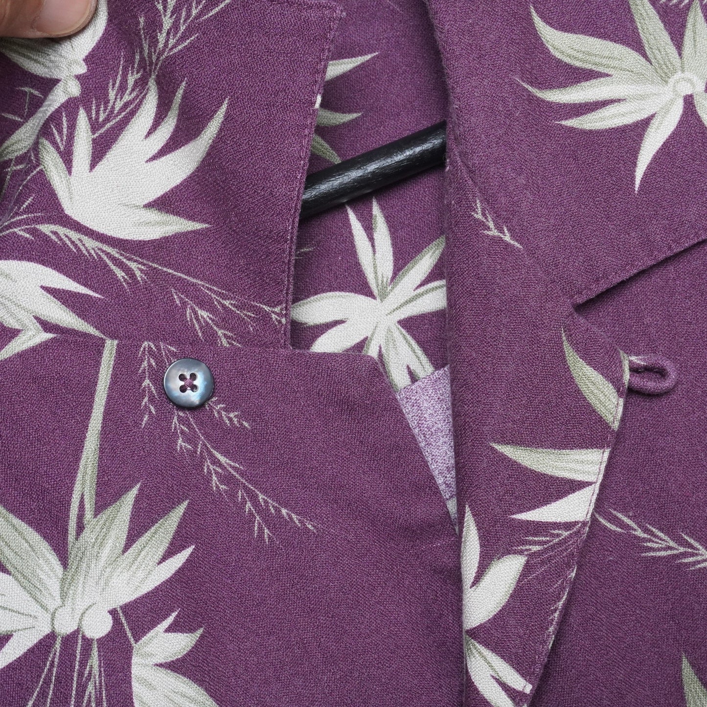 Aureus Silk Hawaiian Shirt Men’s XL Purple Floral 70% Silk Aloha Camp Collar