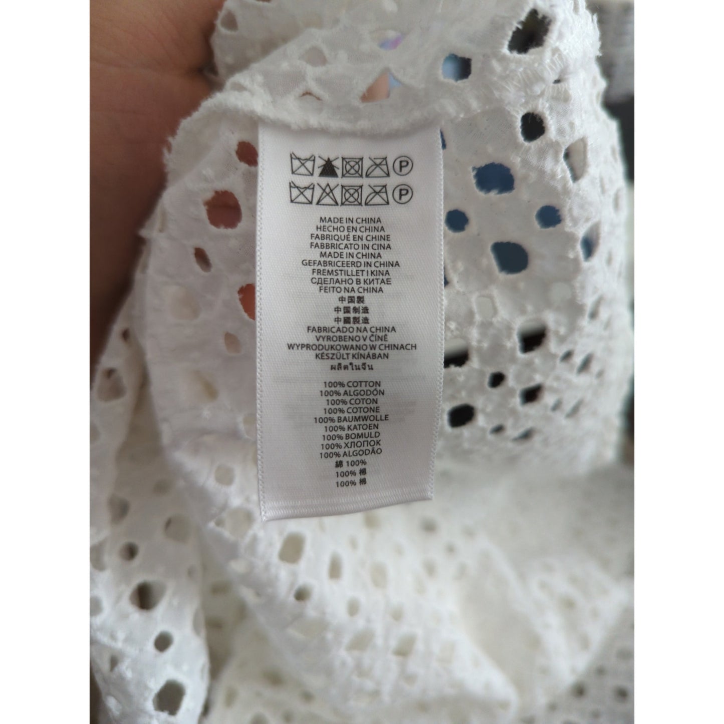 MICHAEL Michael Kors White Eyelet Top Size S