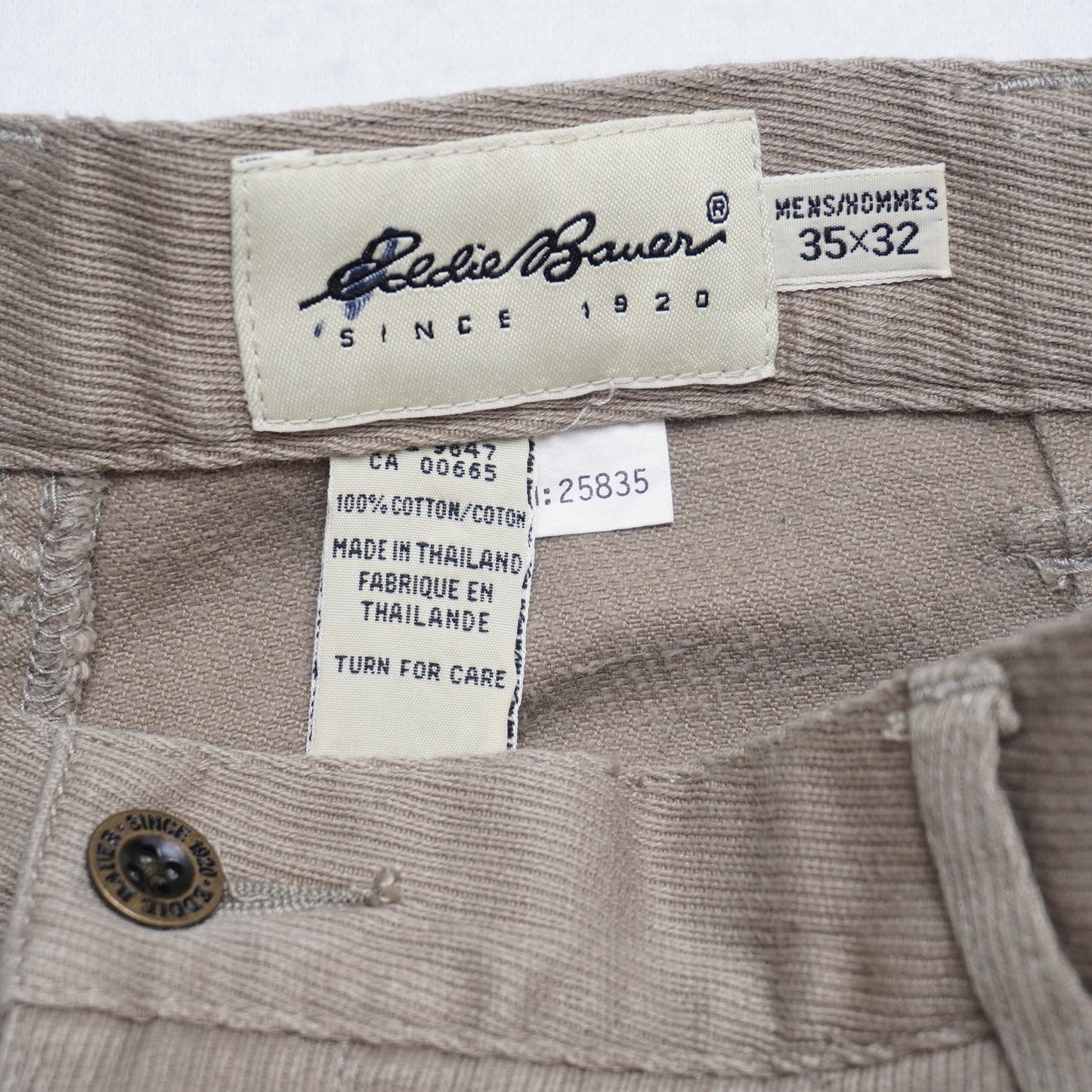Vintage Eddie Bauer Cargo Utility Pants Men's 35x32 Cotton Utility Workwear