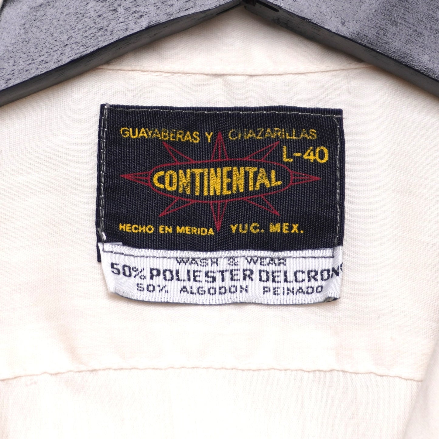 Vintage Continental Embroidered Guayabera Shirt - Made in Mexico L