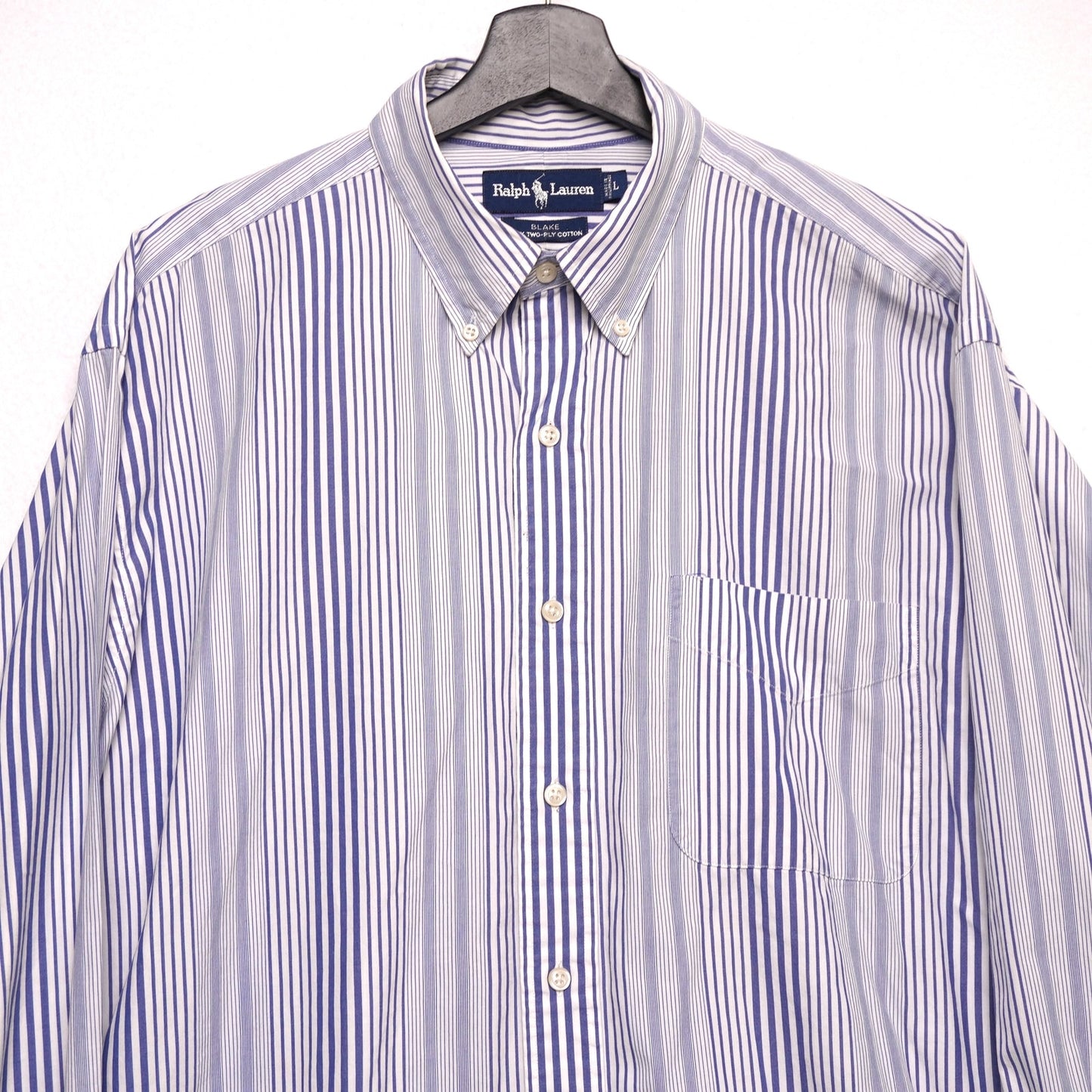 Ralph Lauren Polo Blake Men’s Shirt Stripe 100% Cotton Button Down Classic Fit