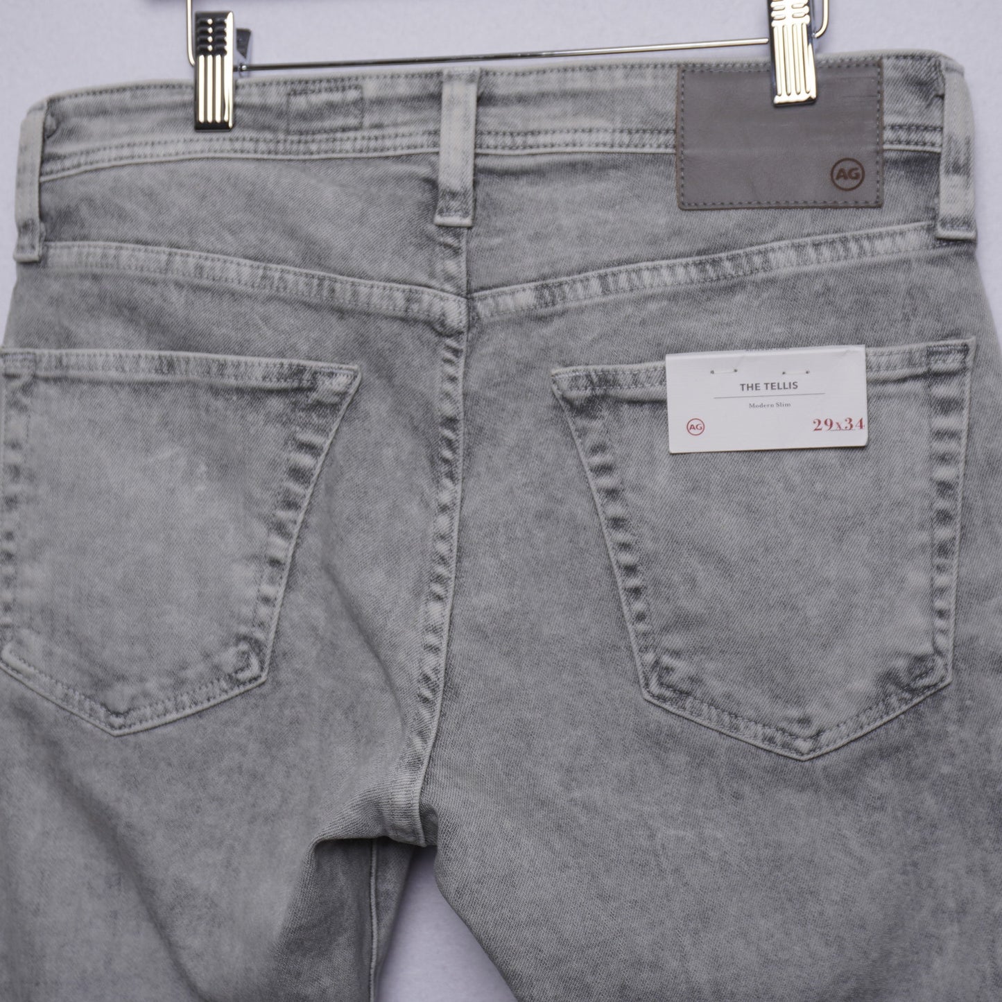 Adriano Goldschmied The Tellis Light Gray Slim Fit Stonewashed Jeans Size 29