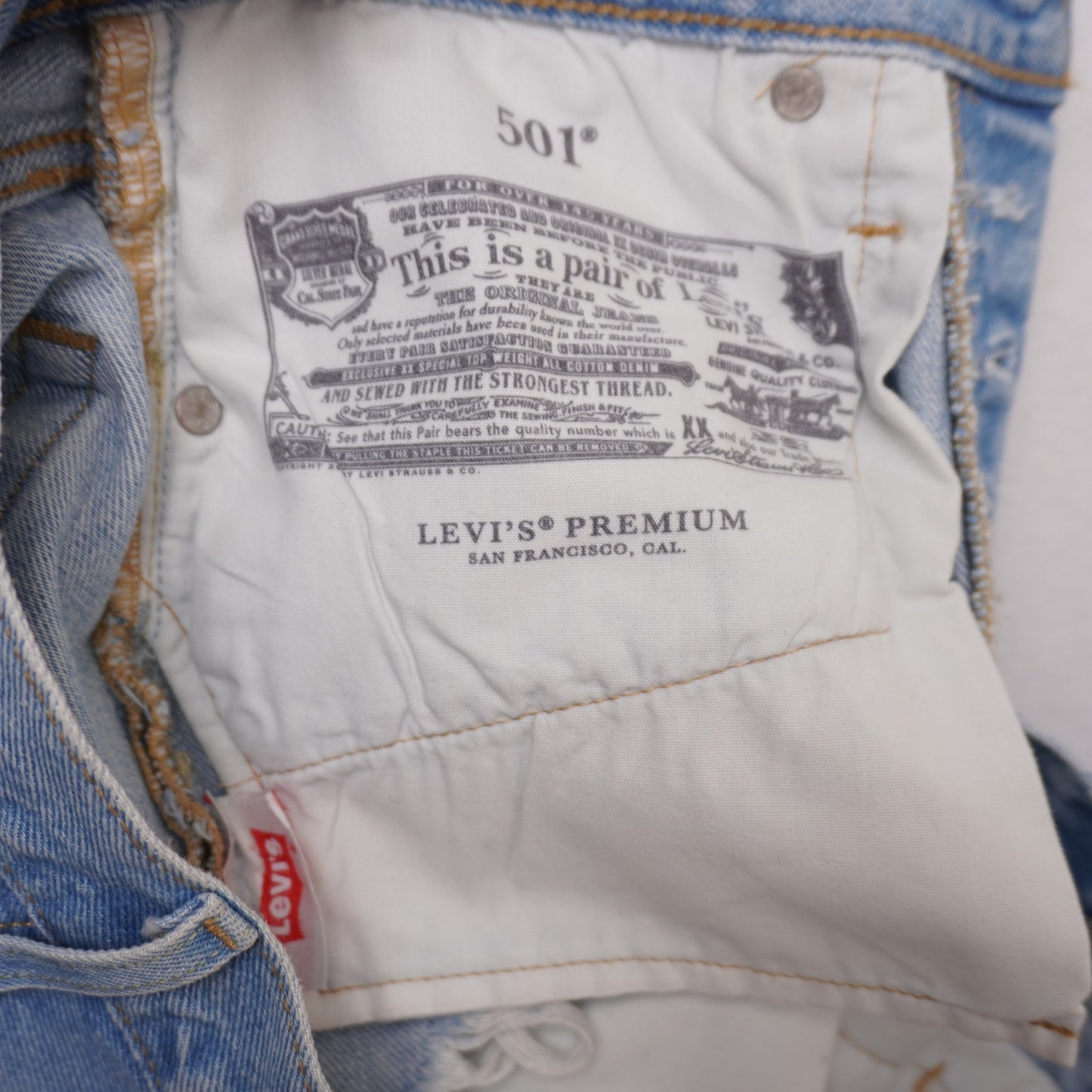 Levi's Premium 501 Cut Off Shorts Women's 26 Distressed 100% Cotton Button Fly