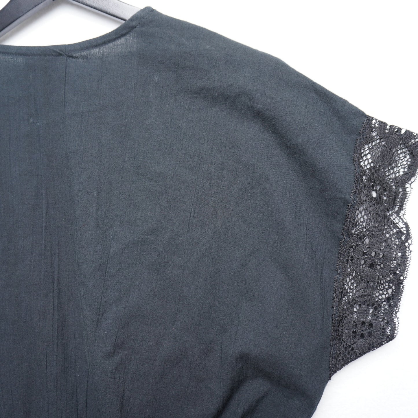 Vintage Dotti Kimono Style Black Robe Made in USA Small