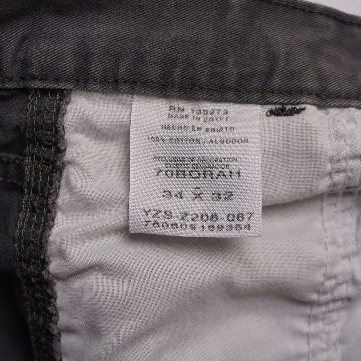 Wrangler Originals Cargo Pants Gray 34x32 Relaxed Fit Cargo Pockets 100% Cotton