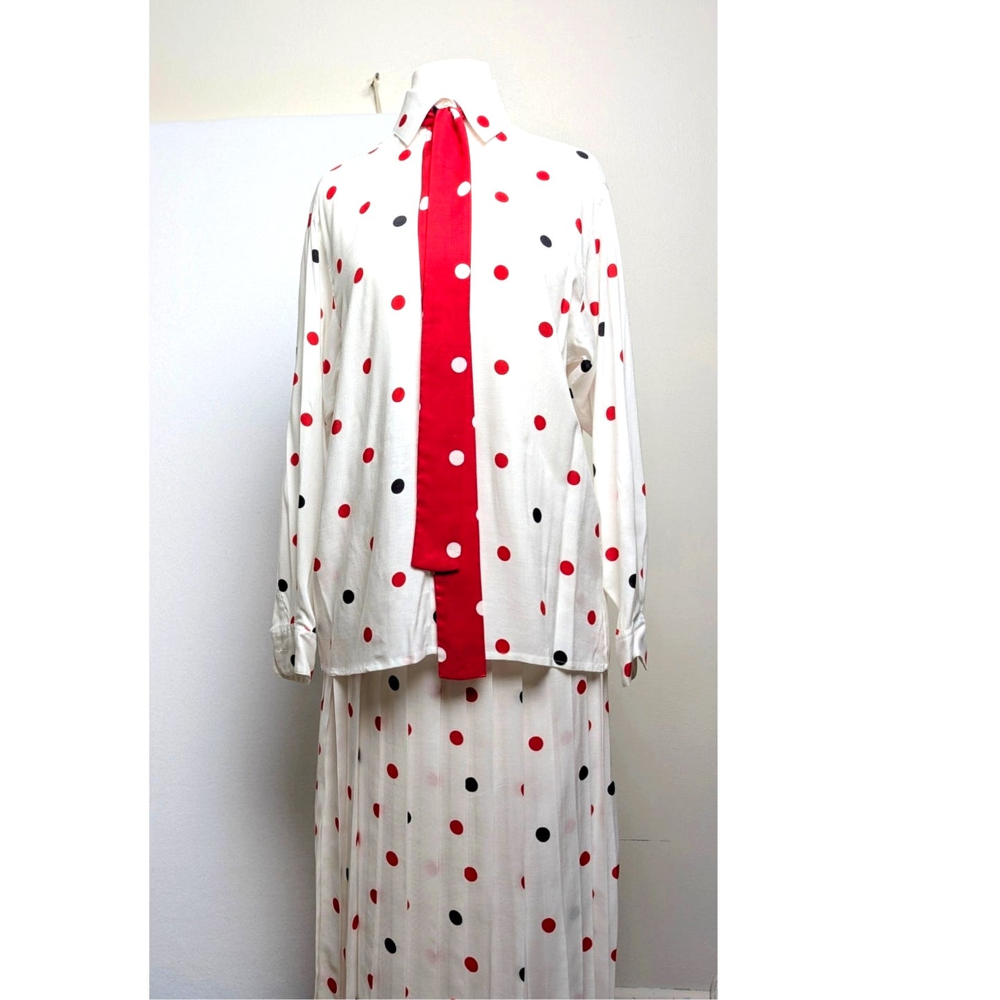 Vintage Evan Picone 3 Piece Polka Dot Skirt Set - 6
