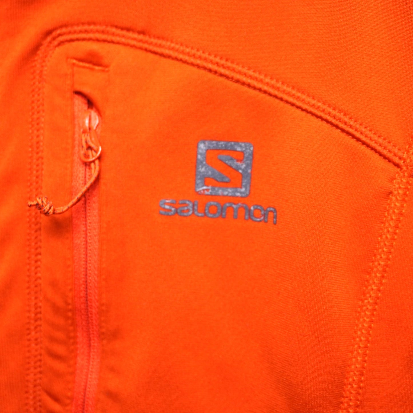 Salomon Discovery Full-Zip Mid Layer Jacket Orange Men's Size Large