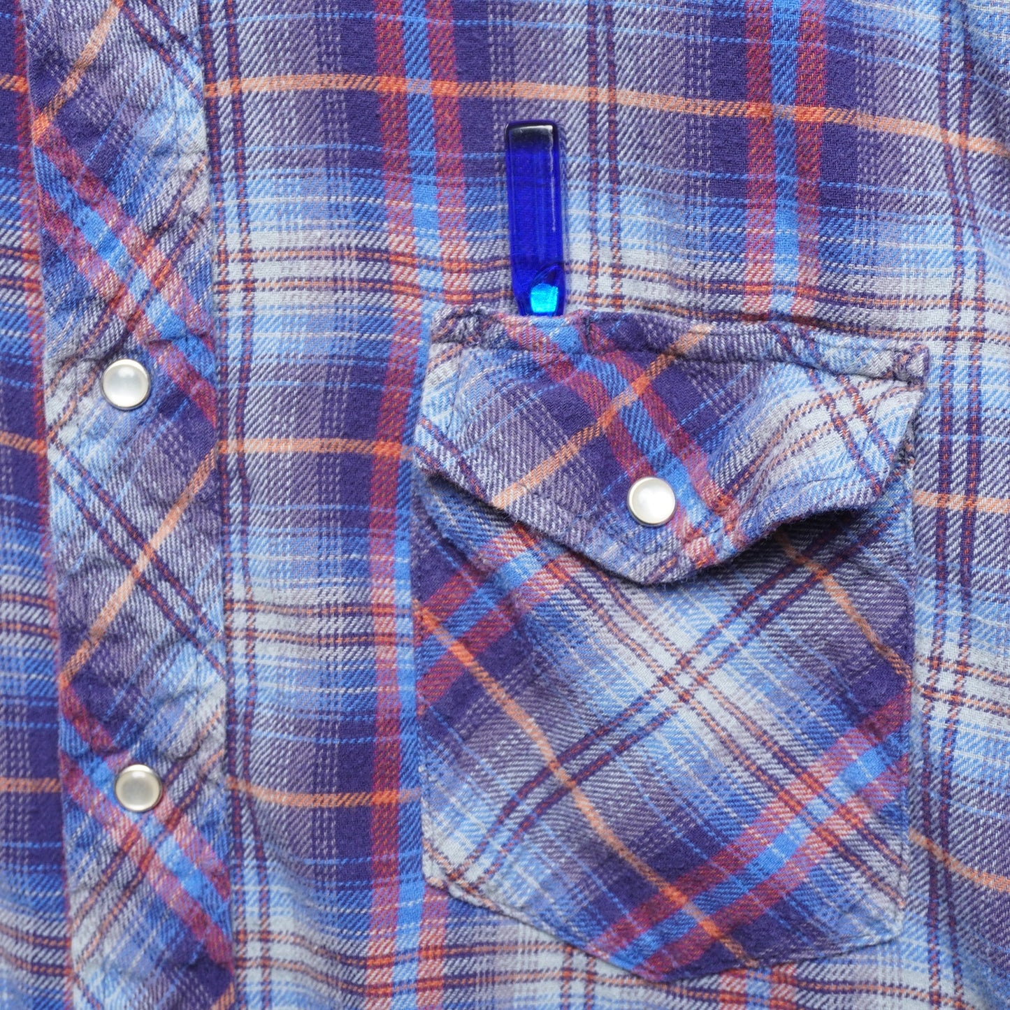 Wrangler Pearl Snap Flannel Shirt Vintage Plaid Size L - Western Grunge
