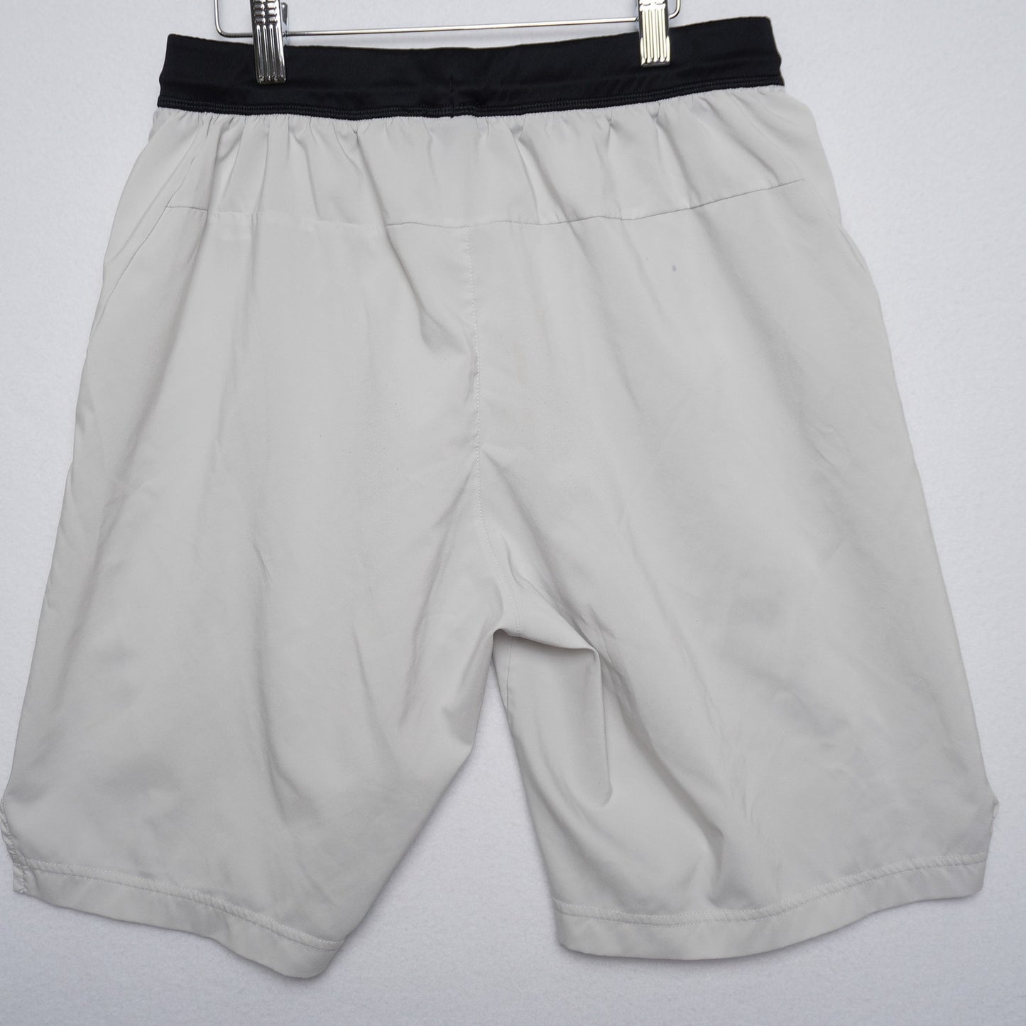 Adidas White Shorts Black Waistband Running Shorts Size Med 9" inseam