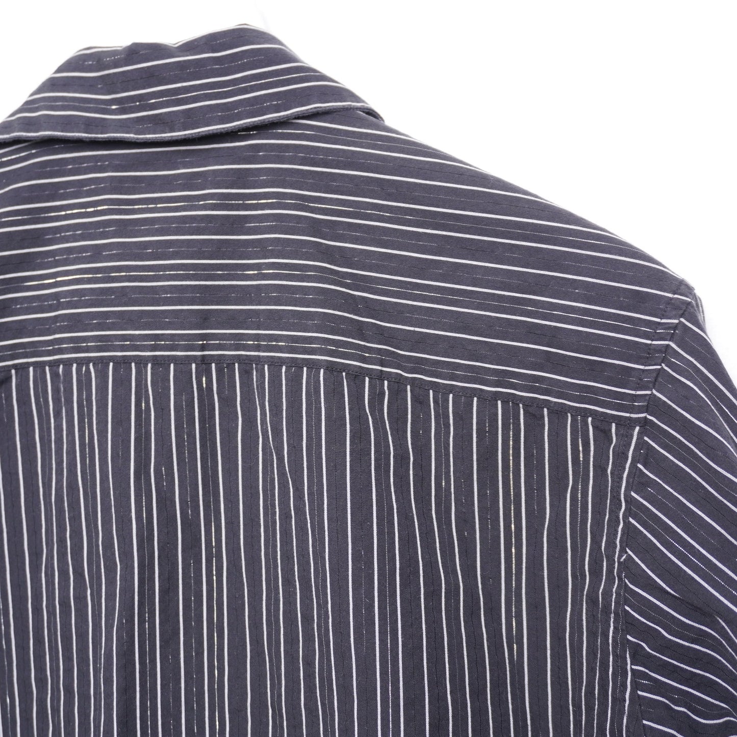 Axcess Black Sparkle Striped Long Sleeve Shirt Men's Size M