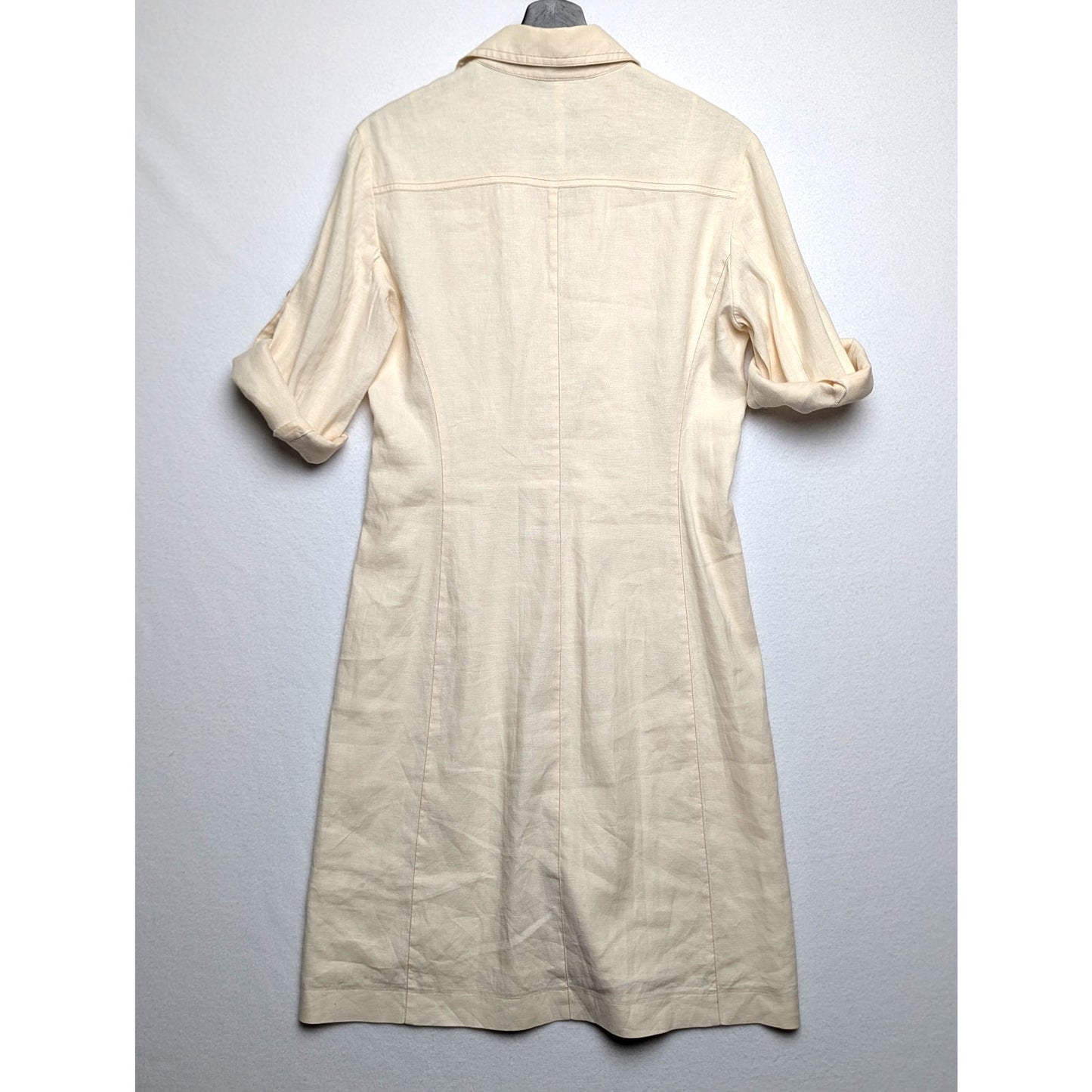 Women's Tahari Cream Shirt Dress 8