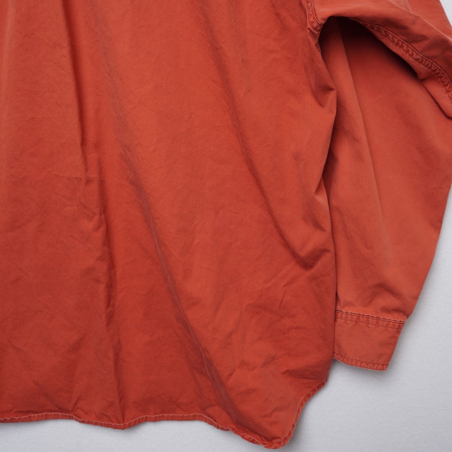 Eddie Bauer Rufton Twill Utility Shirt XL RedOrange Cotton Flap Pockets Workwear