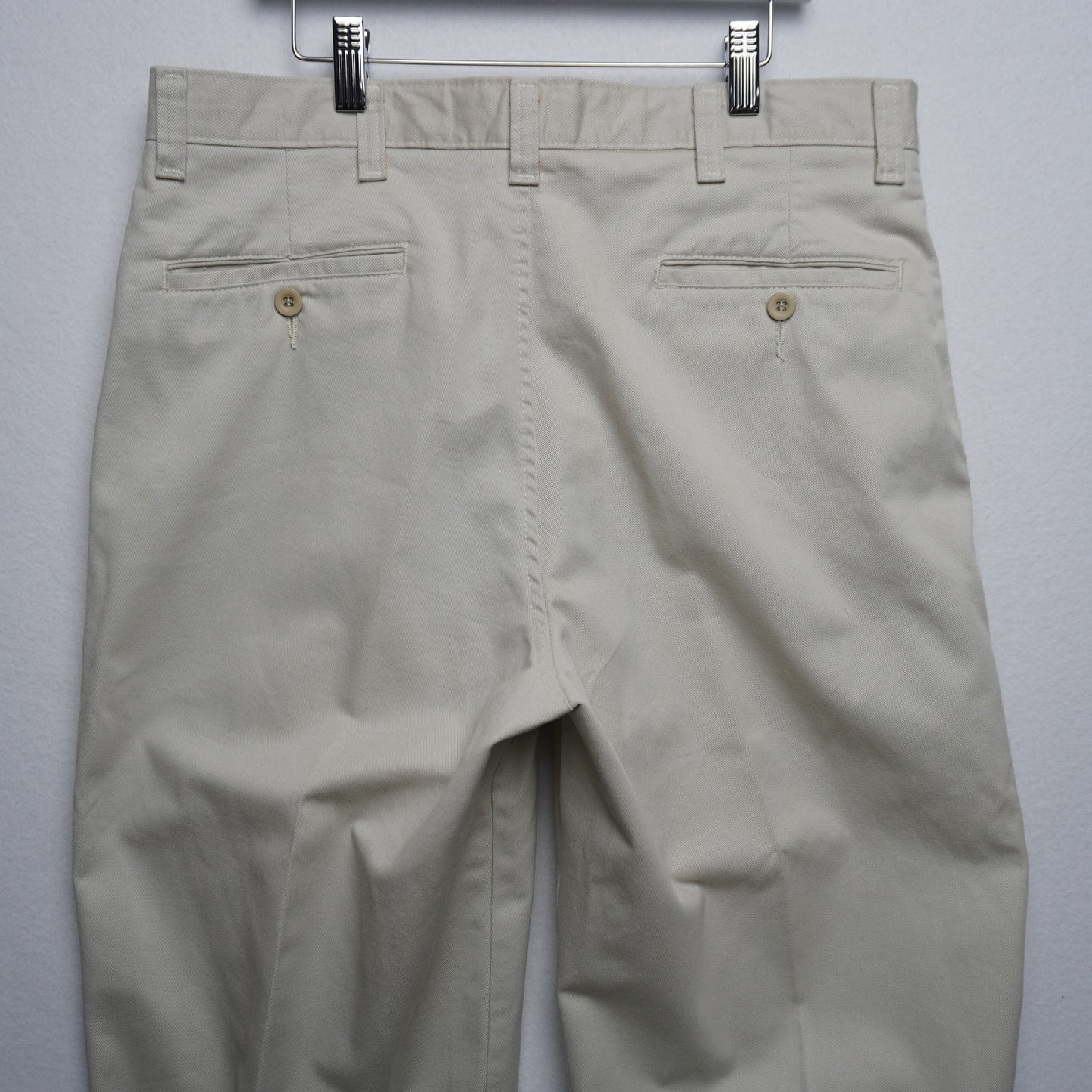 Lee Pleated and Cuffed Stone Color Khakis Size 34x32 100% Cotton