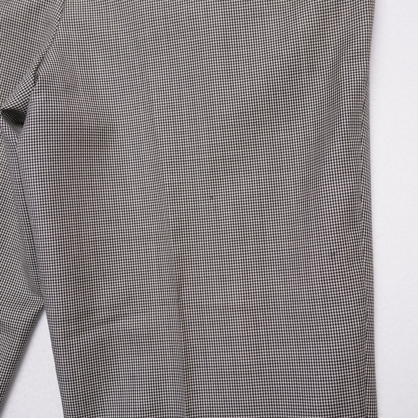 Santorelli Made in Italy Wool Dress Pants Micro Houndstooth Pleated Luxury Serge