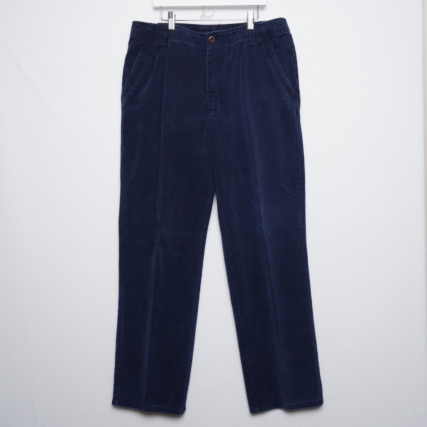 Men's Talbots Micro Corduroy Blue Pants 34W32L