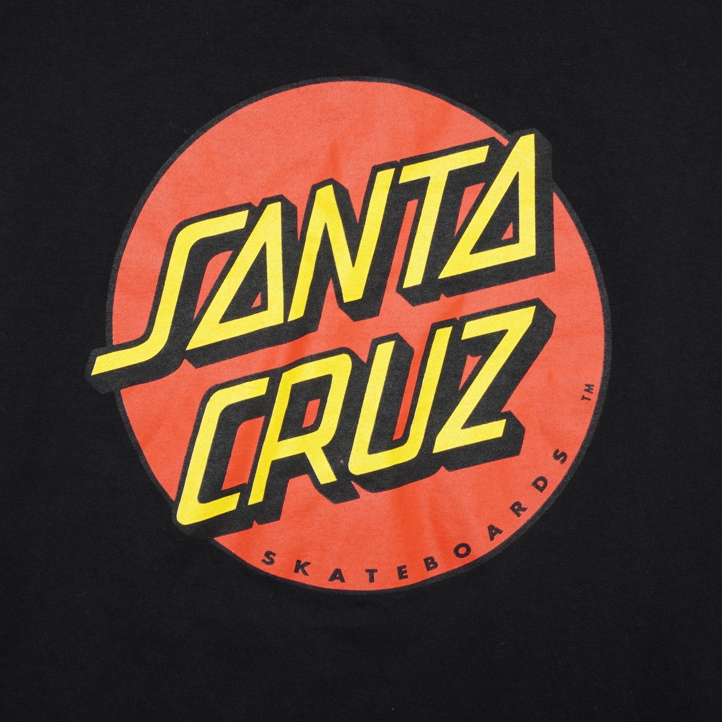 Santa Cruz Skateboards T-Shirt Men’s Medium Black Logo Front & Back Graphic