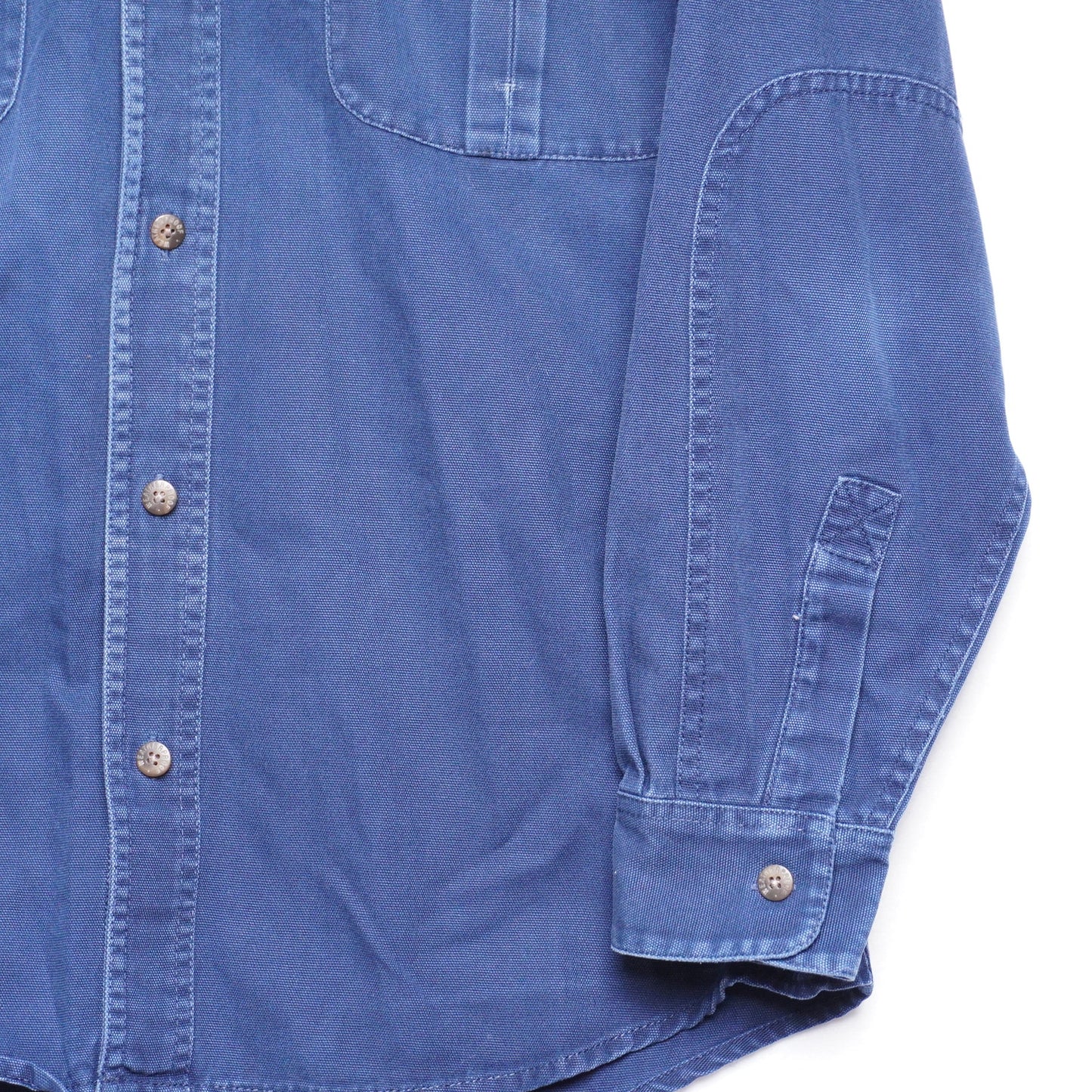 Weatherproof Blue Canvas Work Shirt M