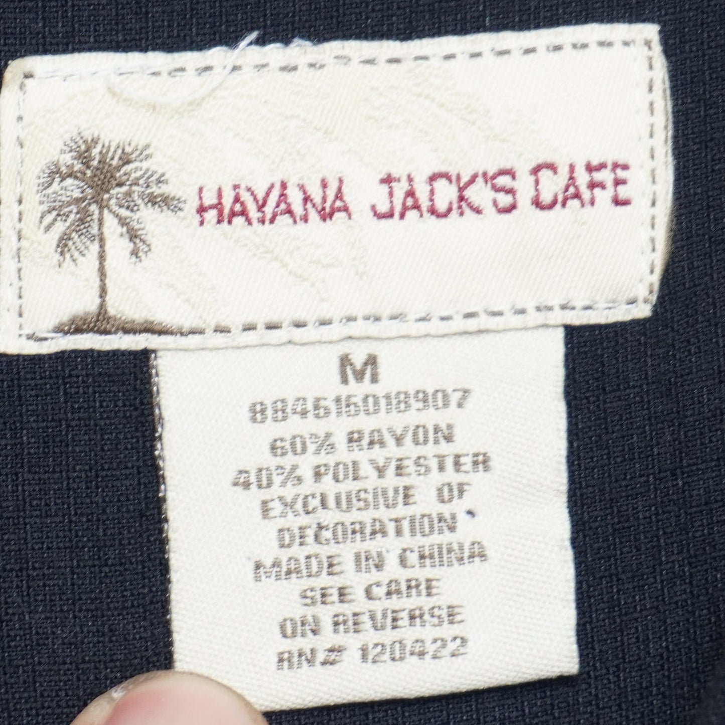 Havana Jack's Cafe Palm Tree Embroidered Button Down Shirt| Island Vibes
