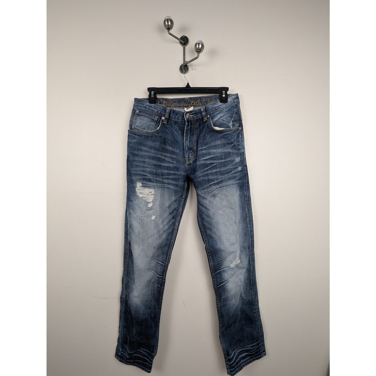 Billionaire Boys Club Straight Fit Blue Jeans 32x34 Distressed