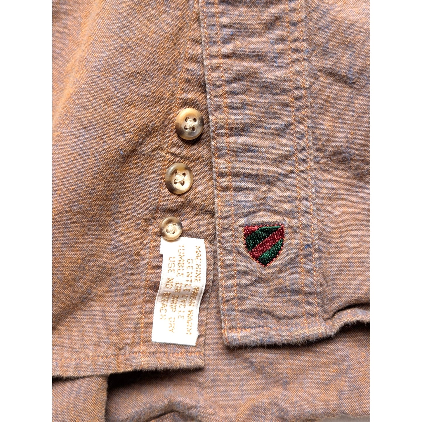 Nordstrom "The Natural Style" Two-Toned Shirt *Brown/Blue* Size 15½ L
