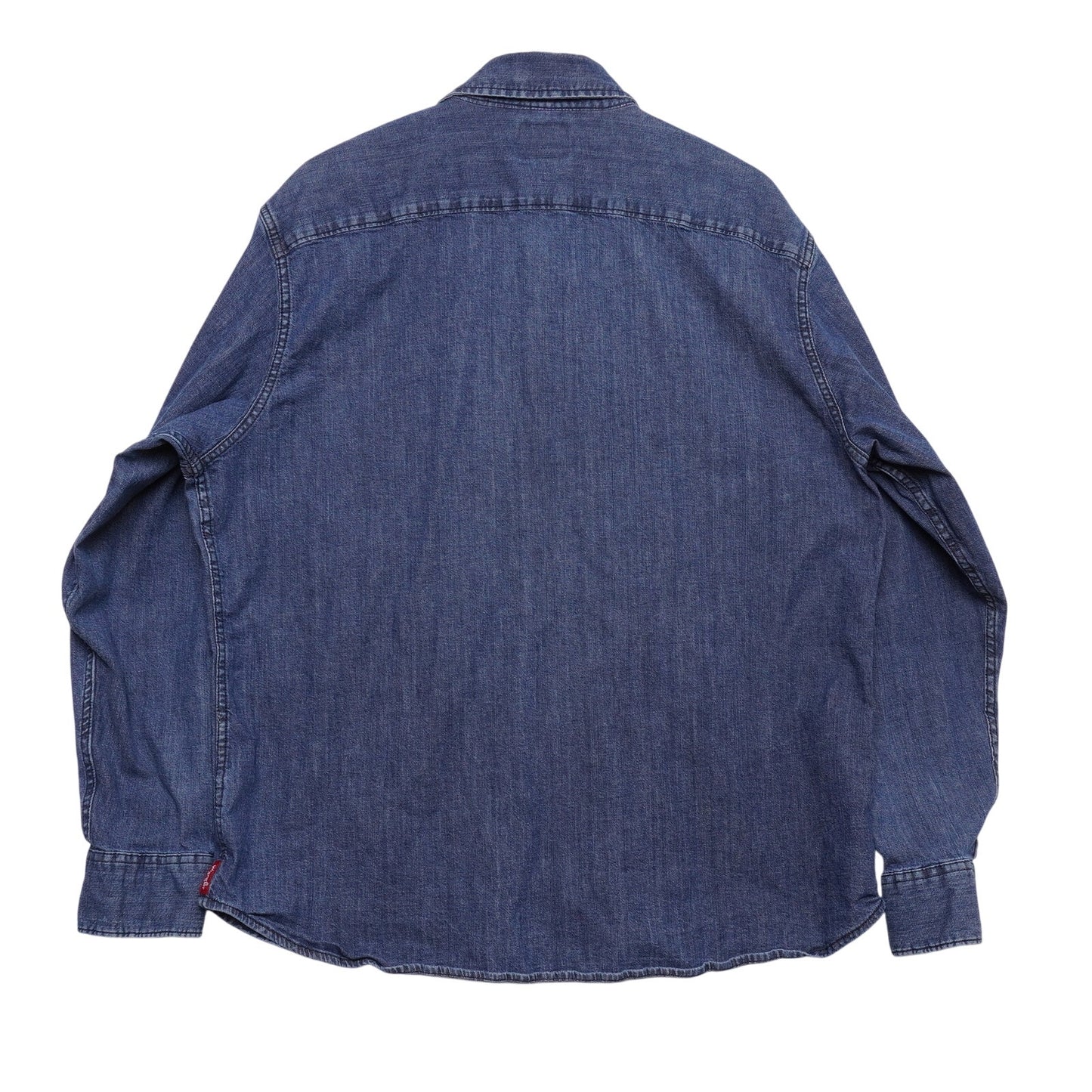 Wrangler Western Denim Shirt XL Snap Button Chambray Long Sleeve Cowboy