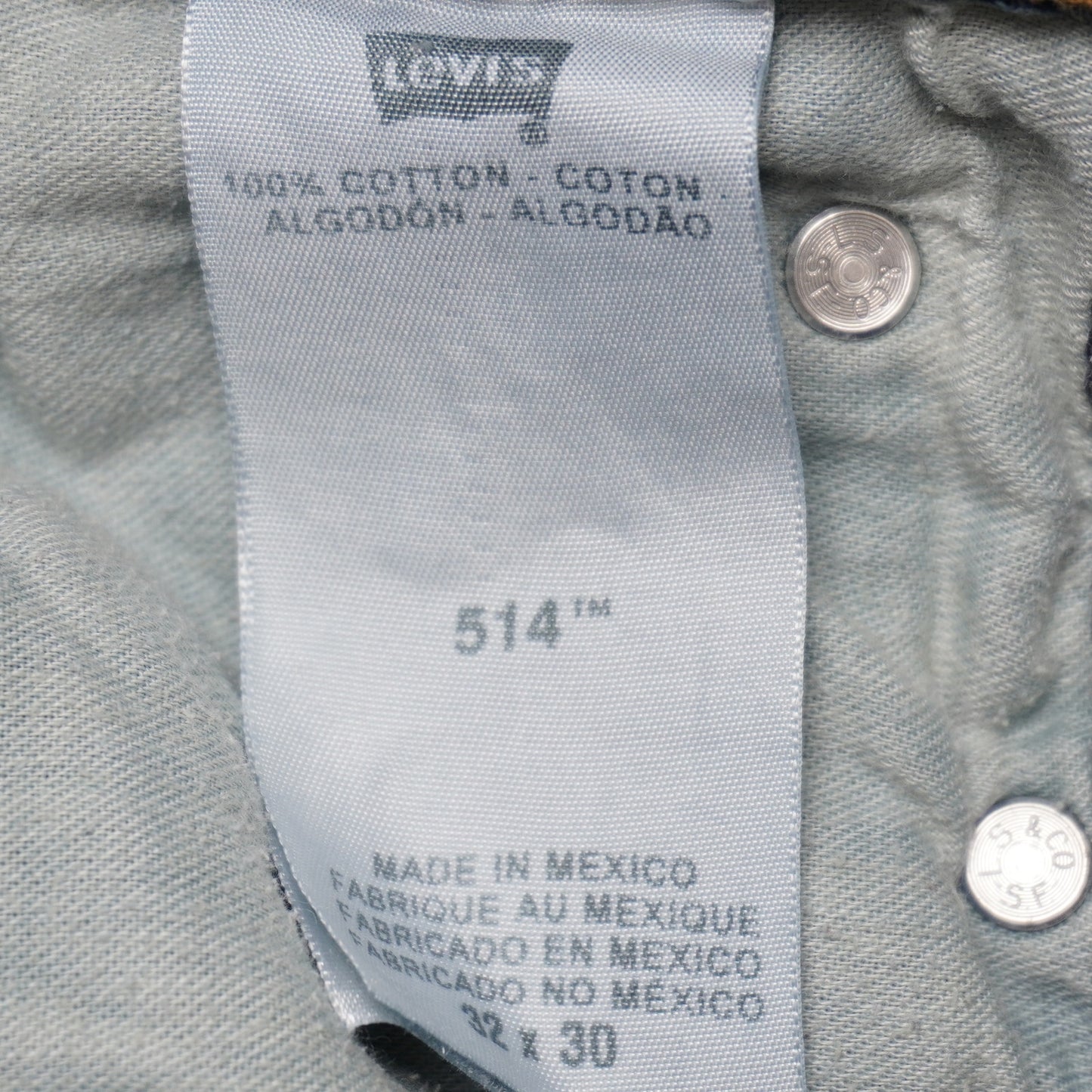 Levi's 514 Men's Straight Fit Jeans Blue Denim Made in Mexico Size 32