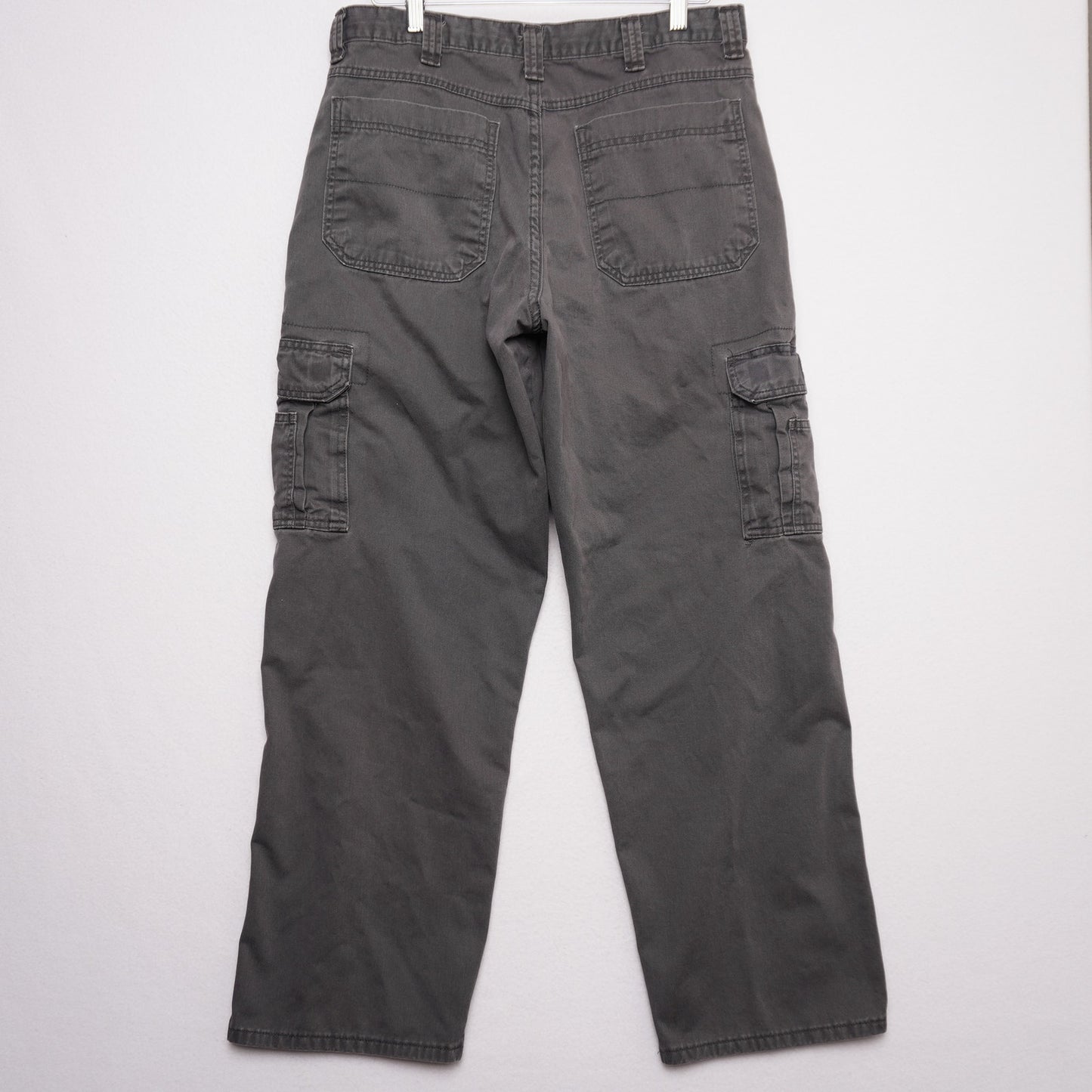 Wrangler Originals Cargo Pants Gray 34x32 Relaxed Fit Cargo Pockets 100% Cotton