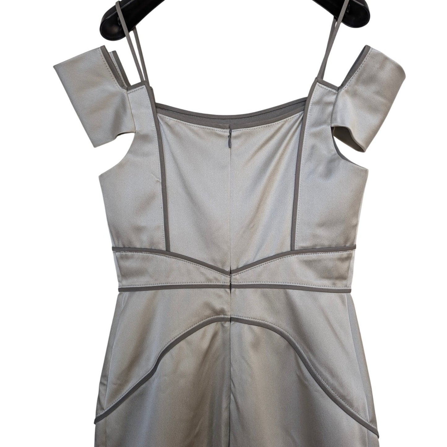 Zac Posen Silk Sheath Dress Silver
