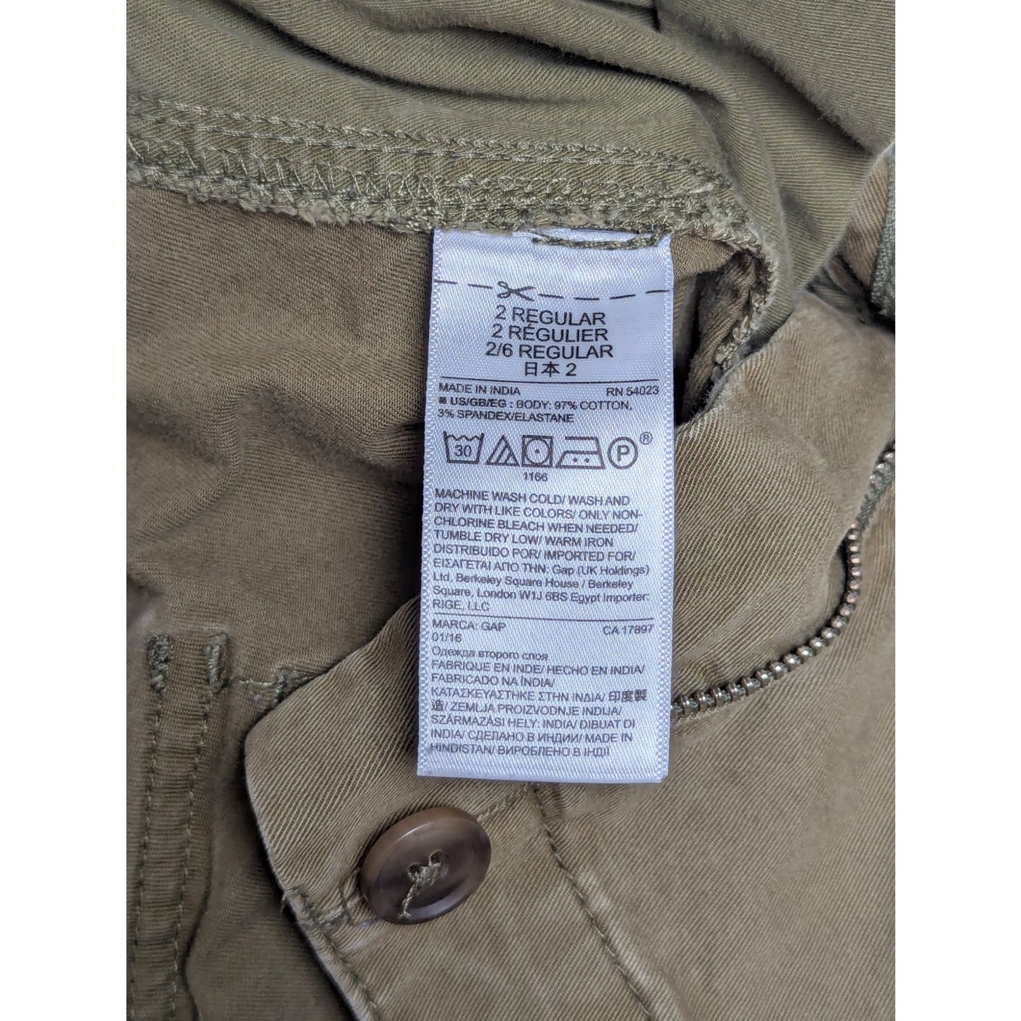 Vintage Gap Green Low Rise Flared Chino Pants Womens 2R