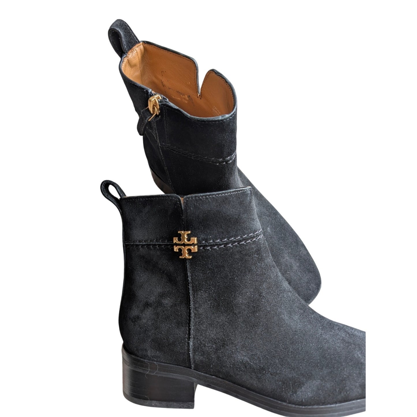 Tory Burch Everly Black Suede Ankle Boots 6