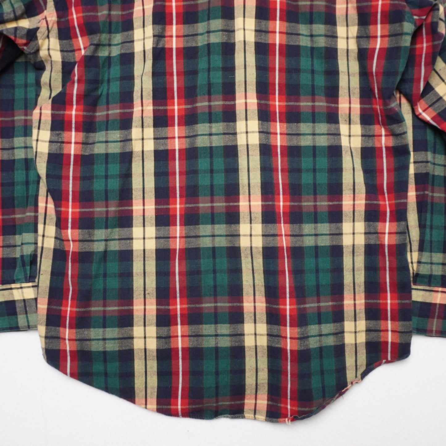 Texas Cotton Plaid Shirt Men’s Medium USA Made Pure Cotton Long Sleeve Button Down