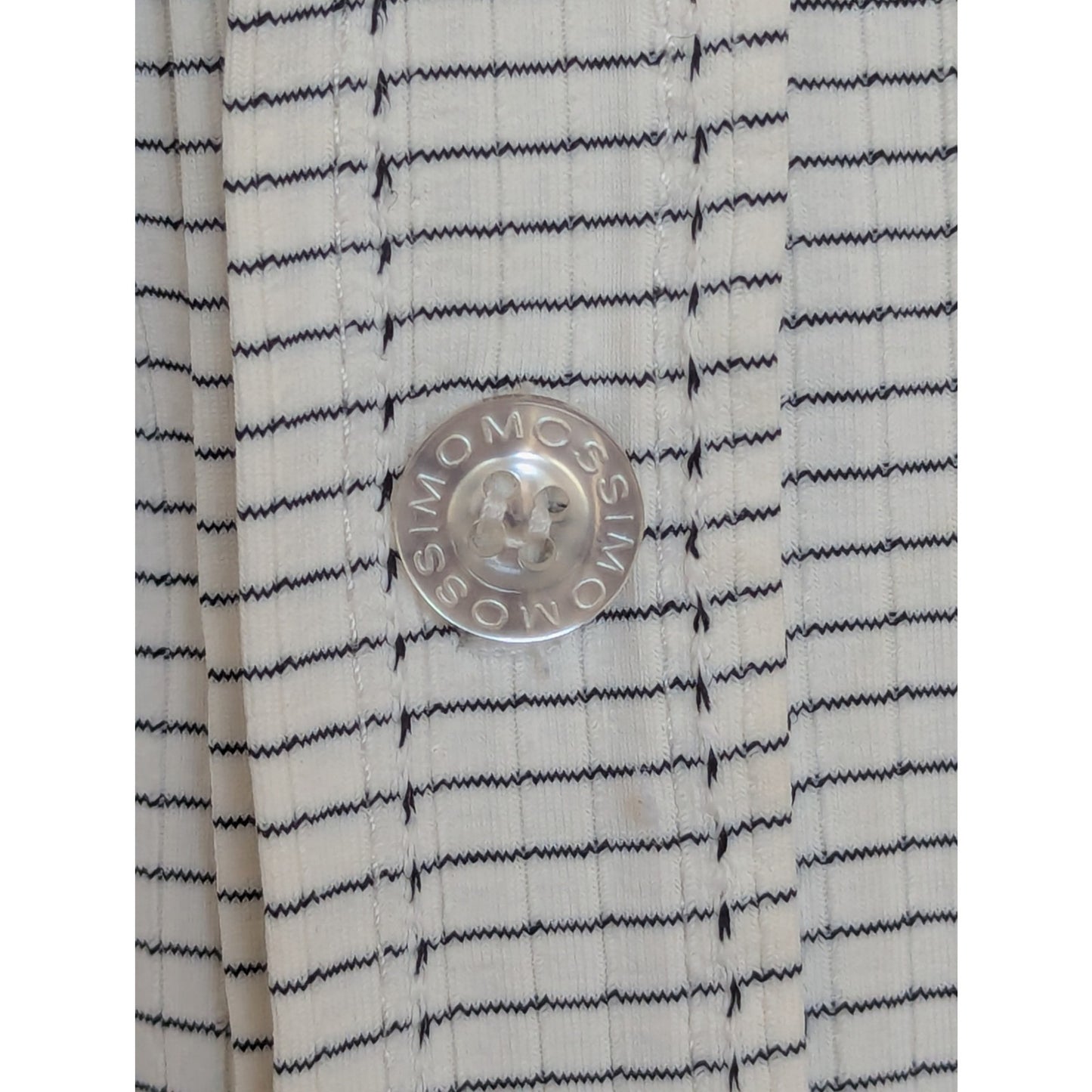 Mossimo Short Sleeve Shirt White with Black Rectangle Grid Pattern XL