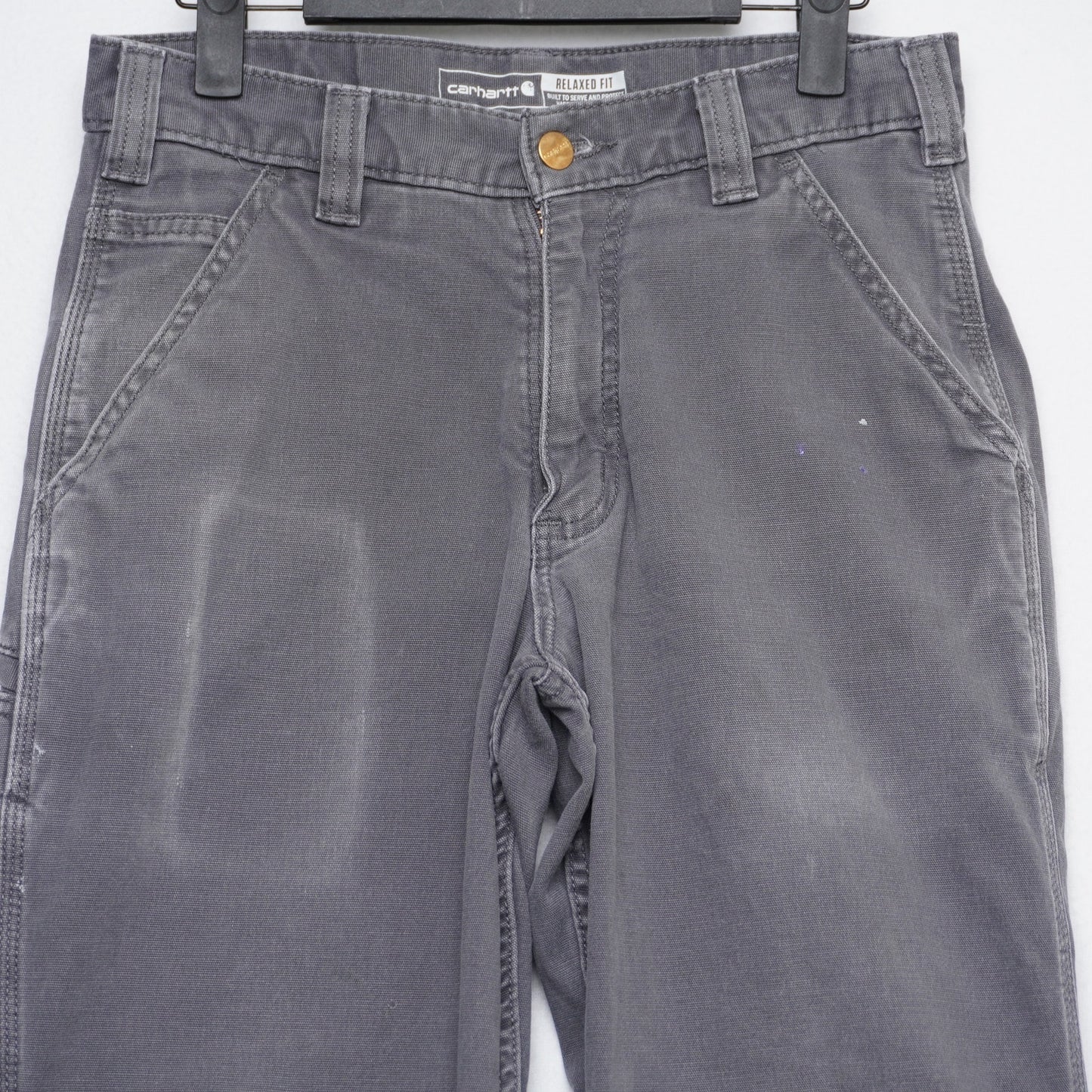 Carhartt Work Pants – Men's 30x30 – Distressed Gray Carpenter Utility Pants