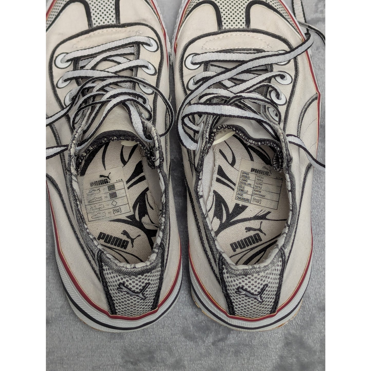 Puma 917 LO Sneaker Cartoon Outline White and Black US6.5