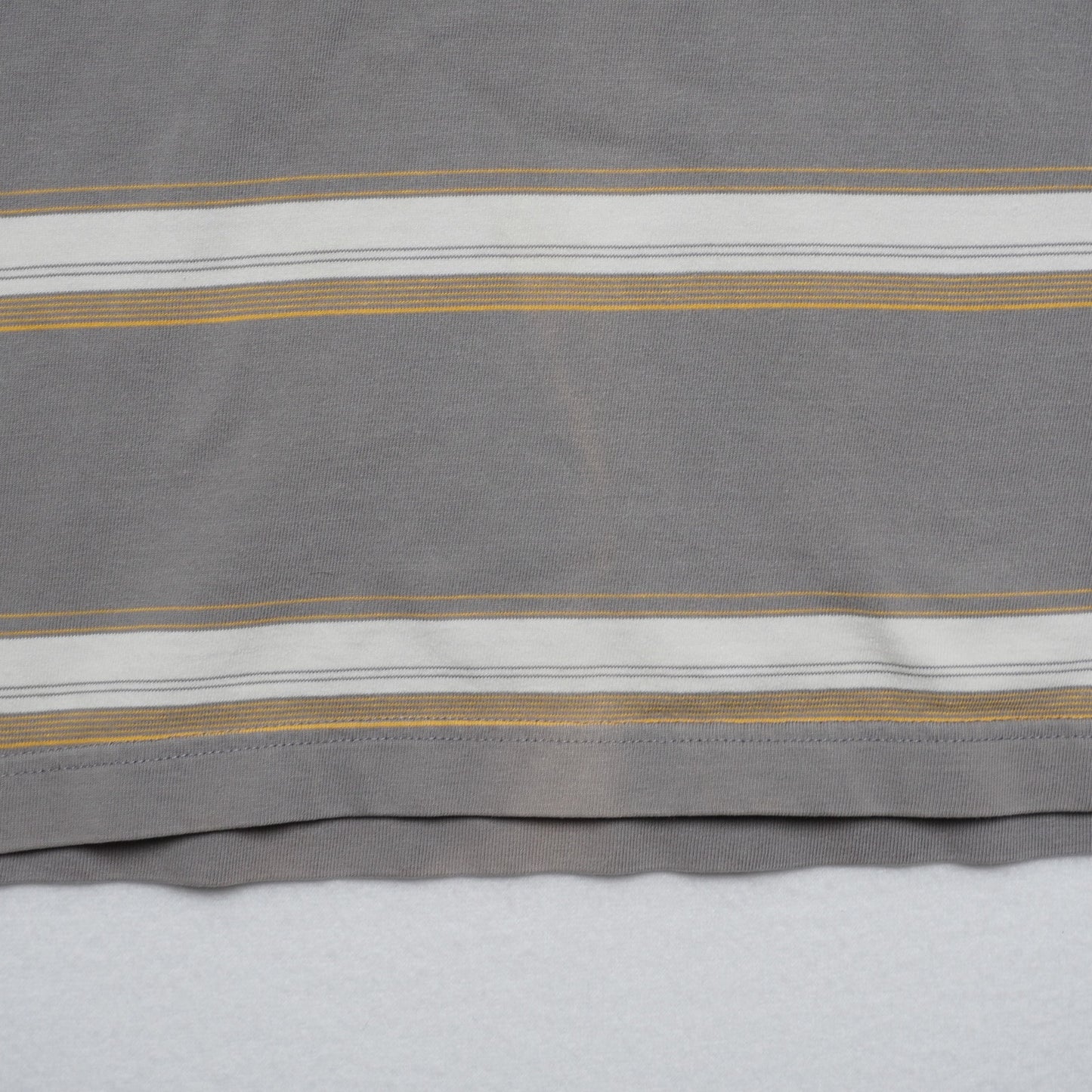 Transnine Striped Polo Gray and Yellow Y2K Blink 182 Skater Size L