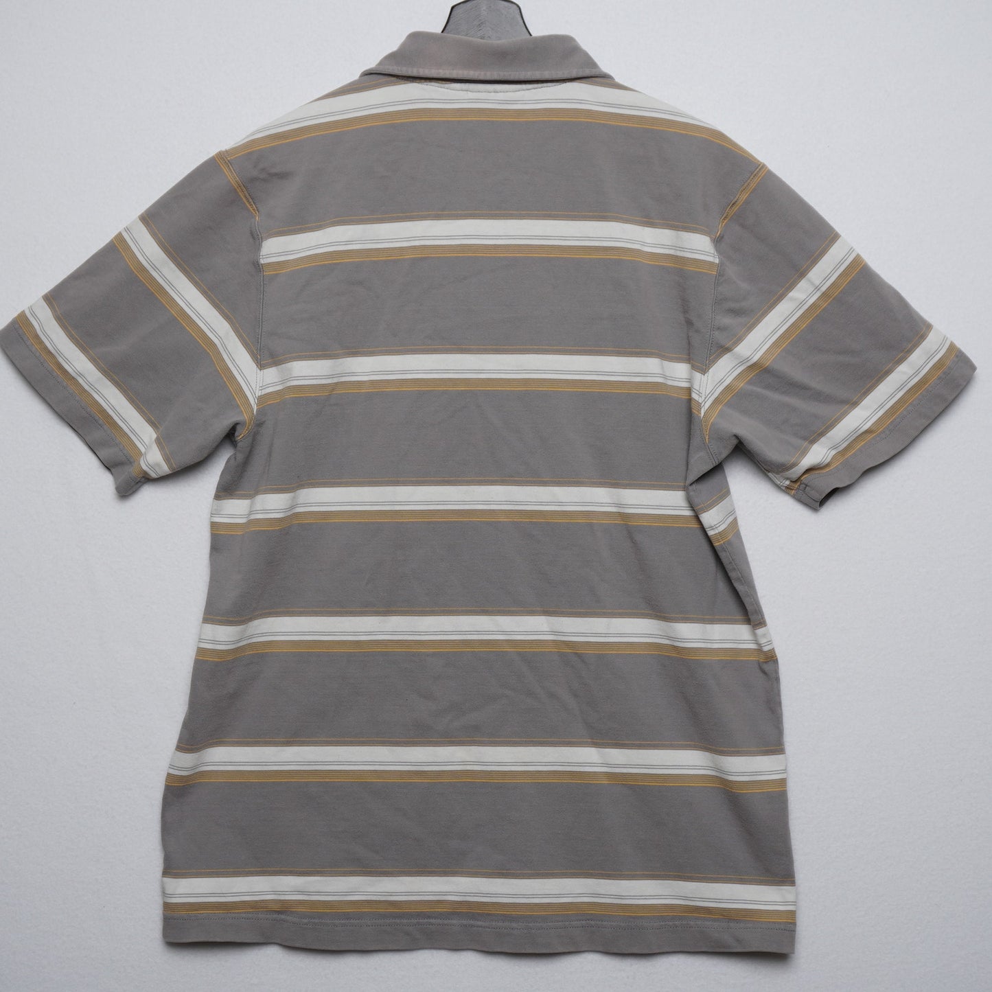 Transnine Striped Polo Gray and Yellow Y2K Blink 182 Skater Size L