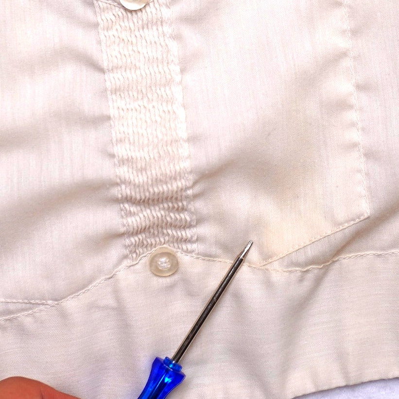 Vintage Continental Embroidered Guayabera Shirt - Made in Mexico L