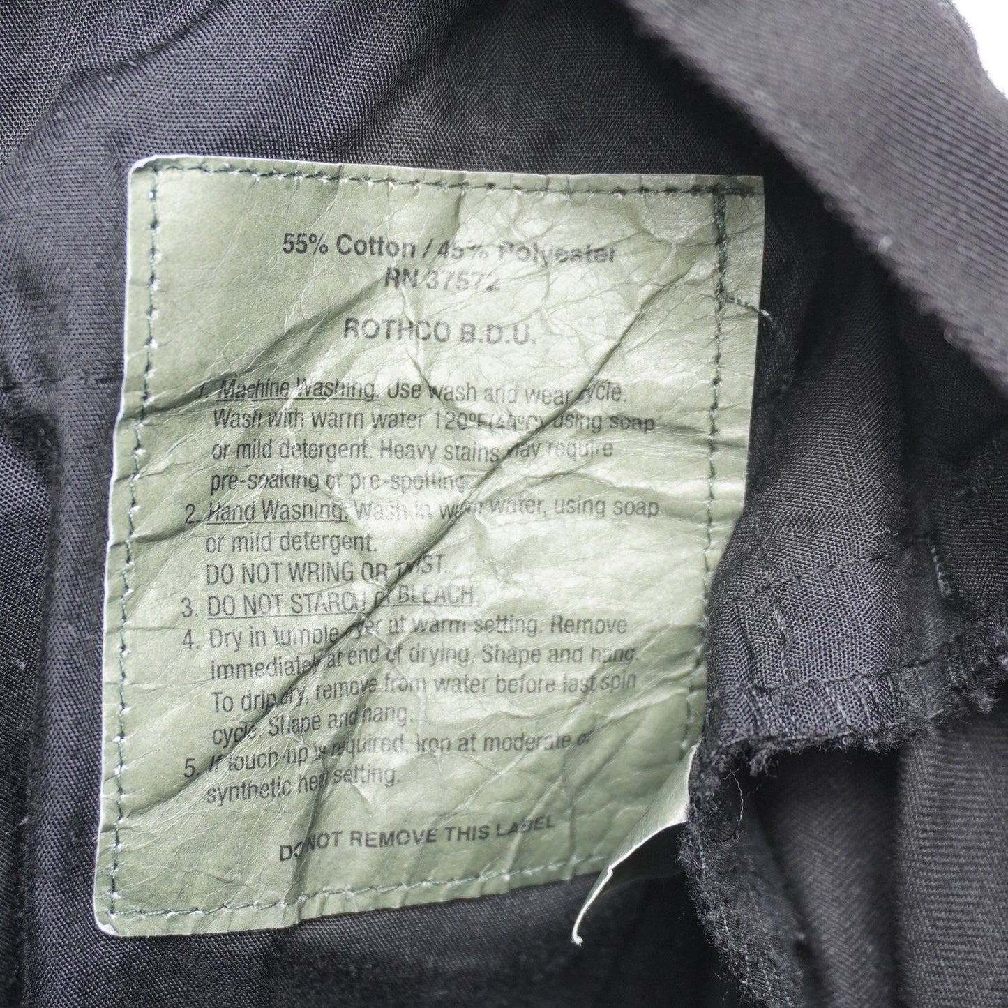 ROTHCO BDU Black Cargo Pants Size M