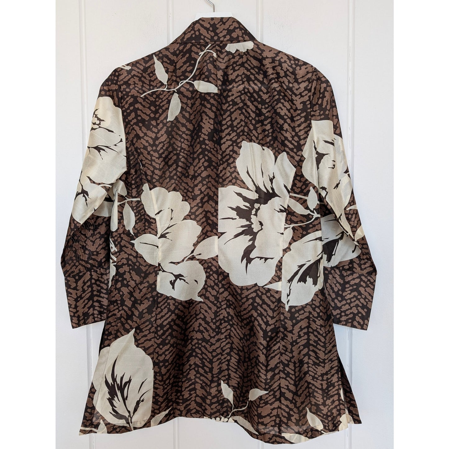 Vintage Linda Allard Ellen Tracy Silk Nylon Button Up - 4