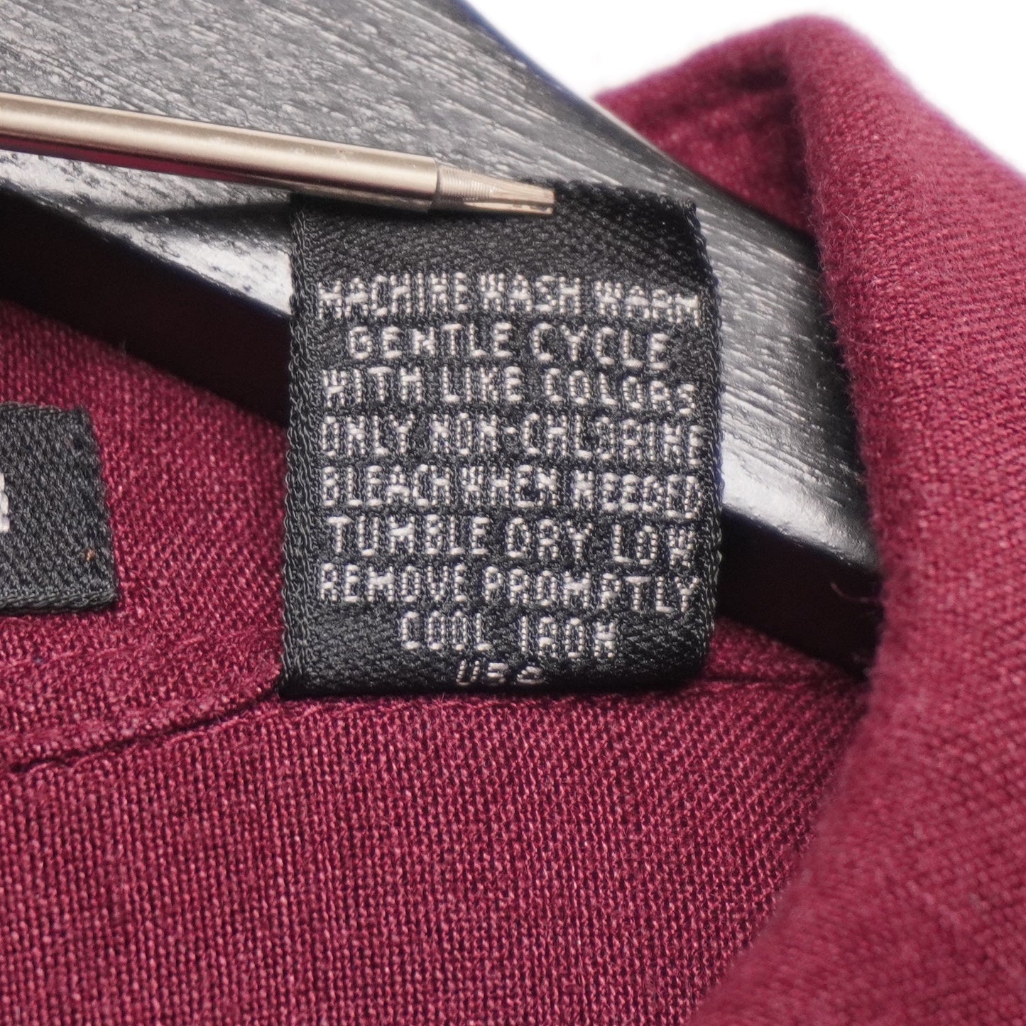 Van Heusen XXL Burgundy Linen Blend Short Sleeve Button Up Shirt Washable Linen