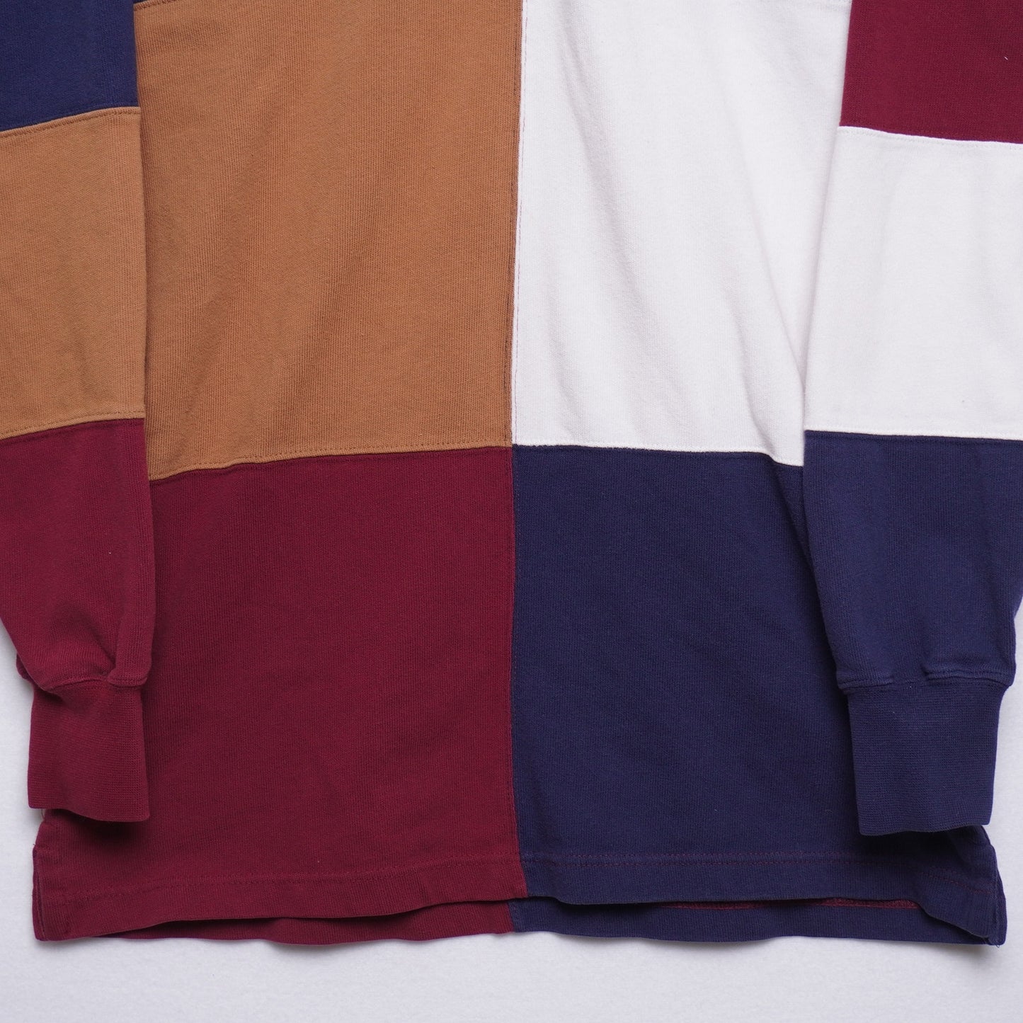 St John's Bay Color Block Long Sleeve Rugby Shirt Size M