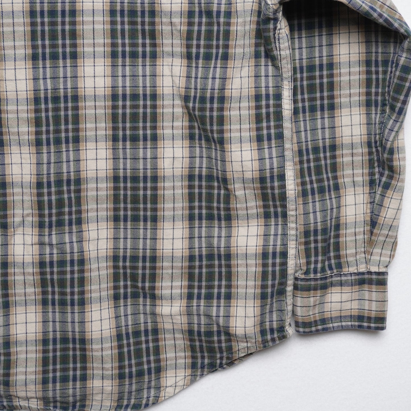 Vintage Dockers Green/Cream Flannel Shirt 100% Cotton Size L
