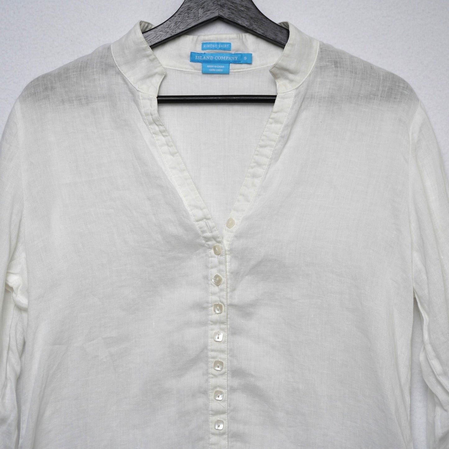 Island Company 100% Linen Kimono Shirt Tunic S