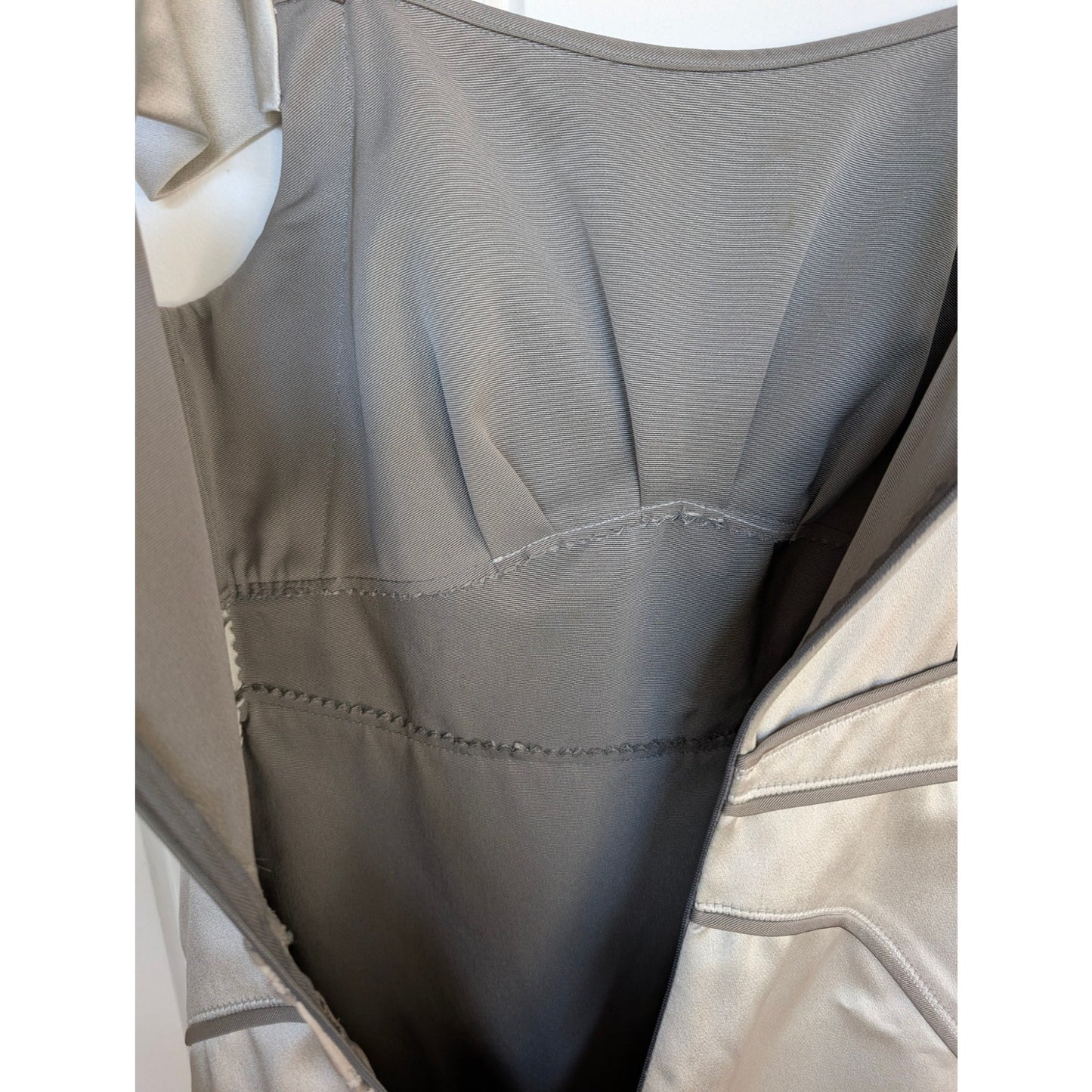 Zac Posen Silk Sheath Dress Silver