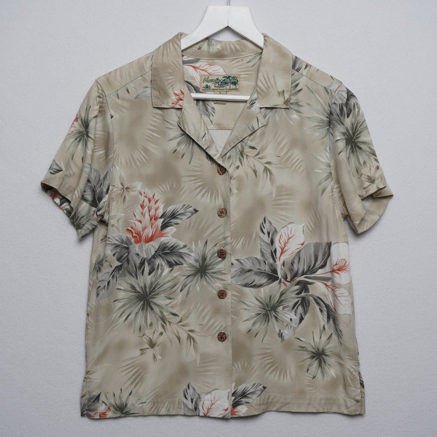 Havana Jacks Cafe Tropical Print Shirt Size S